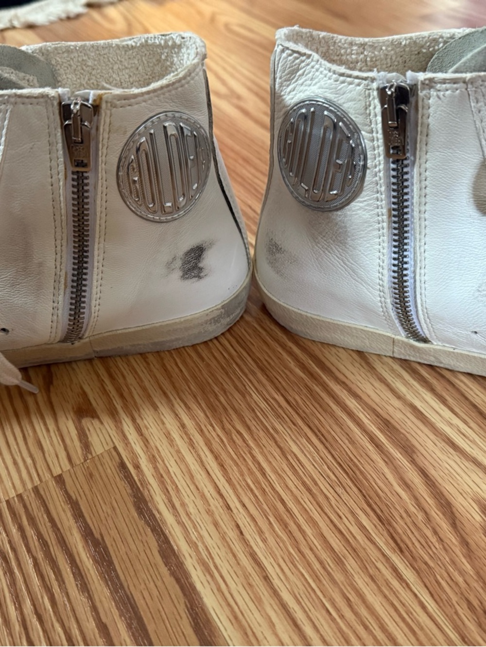 Golden Goose Francy White High-Top Sneakers with pink star size 39 - Picture 4 of 10
